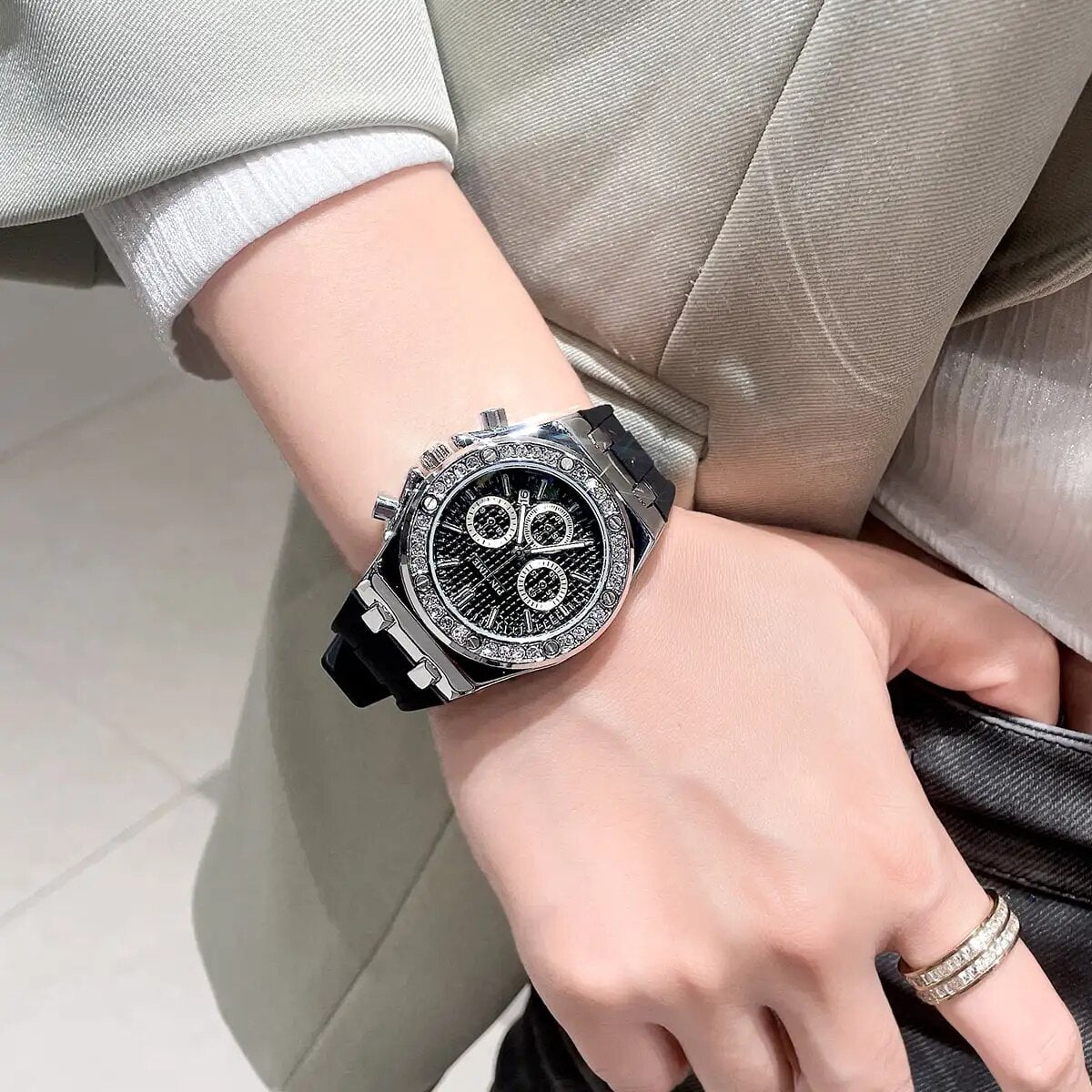 Waterproof Clock Silicone Strap Sport Quartz Watch