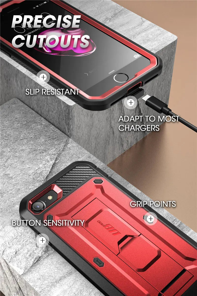 Built-in Screen Protector Holster Cover Case