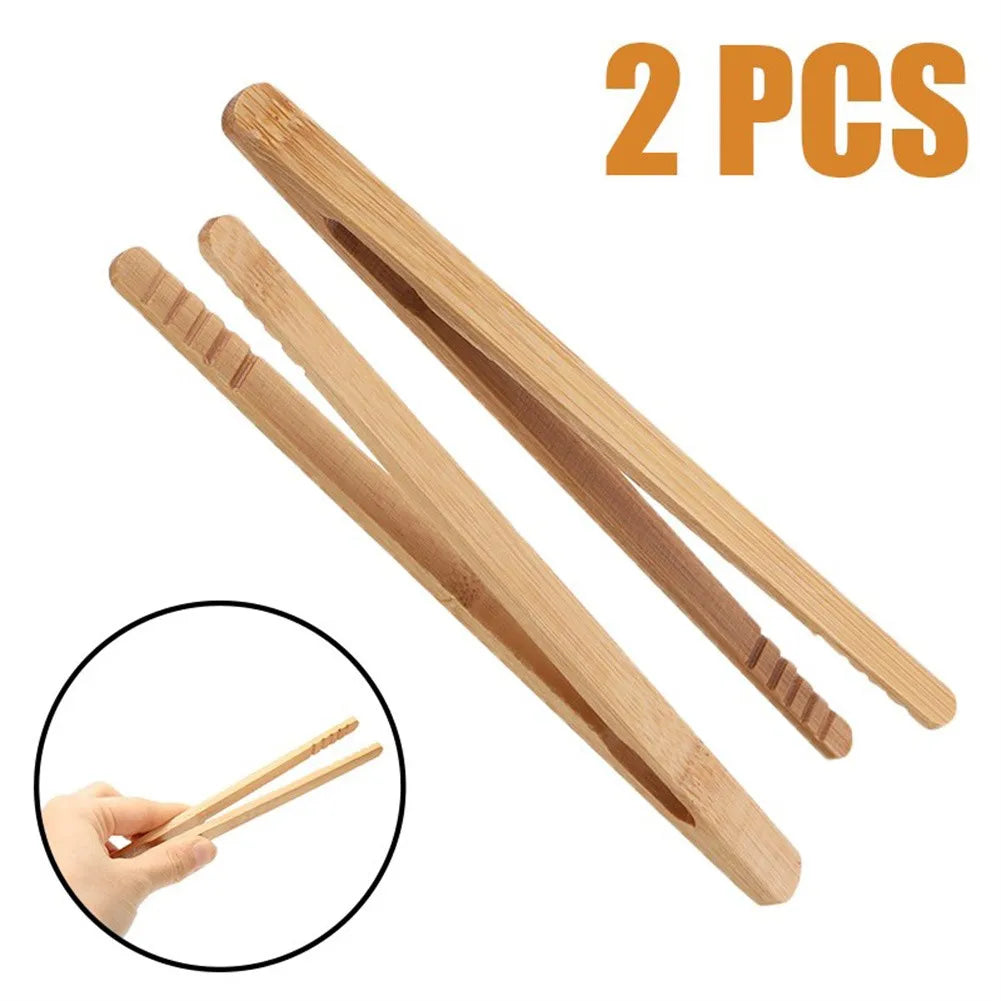 2 Stück Bambus-Holz-Lebensmittel-Toast-Clips
