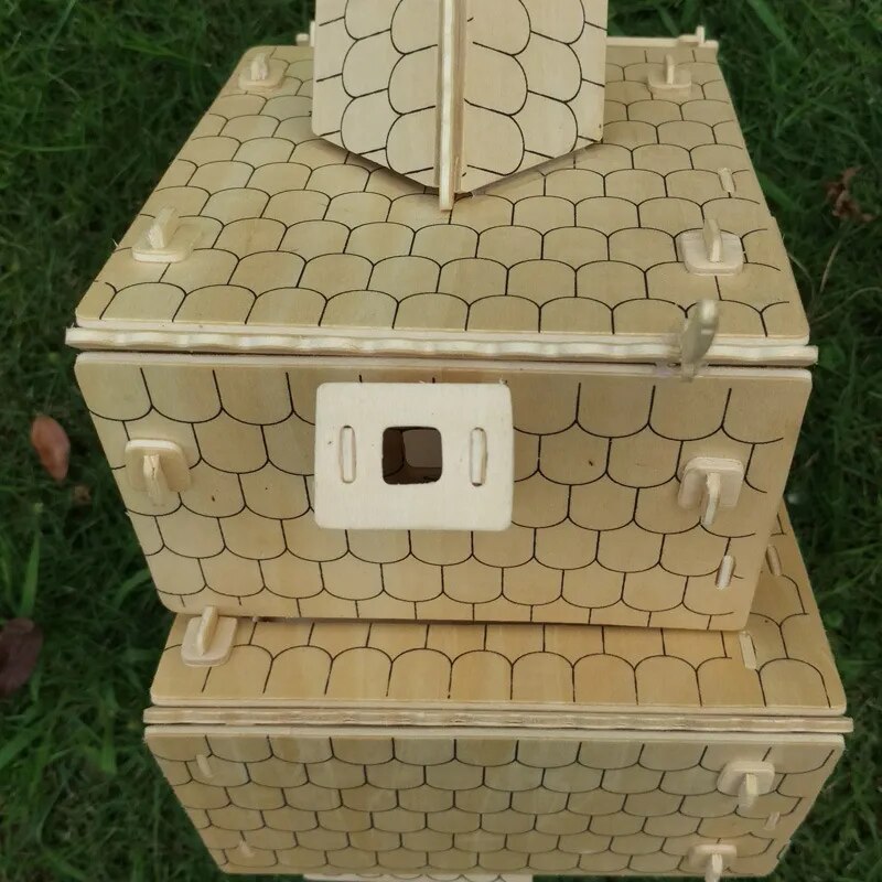 3D-Puzzle-Puppenhaus aus Holz