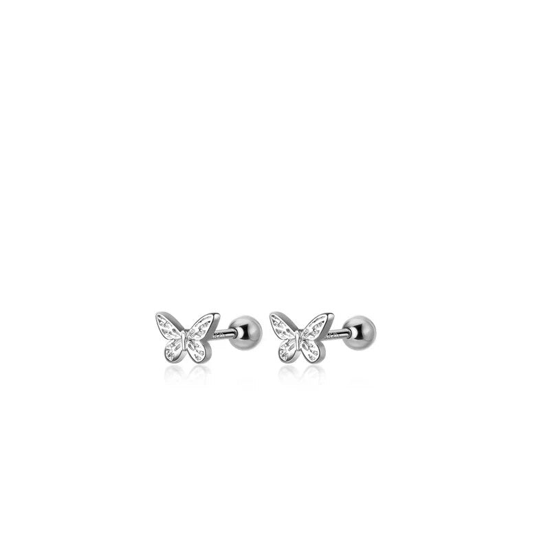 925 Sterling Silver Butterfly Earrings