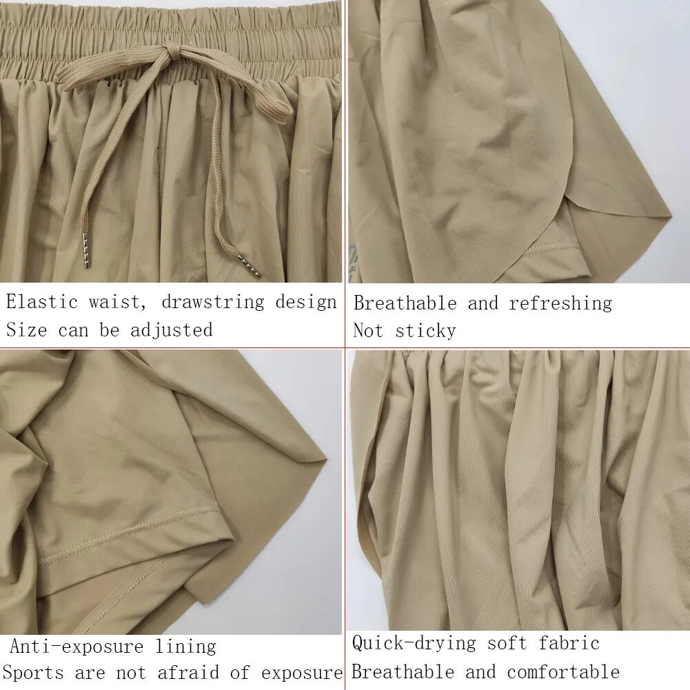 Women's High Waist 2 in 1 Fitness Shorts