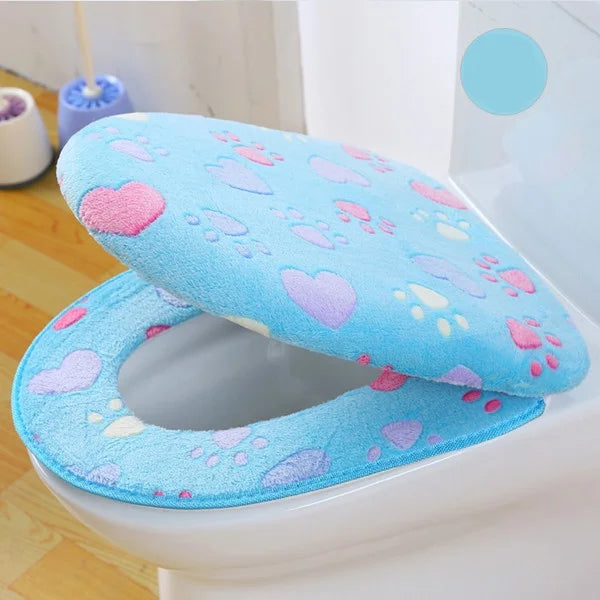 Thick Coral velvet luxury toilet Seat Cover