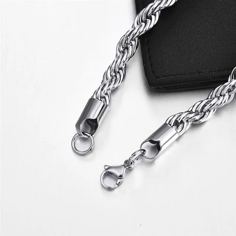 Collar de cadena de cuerda de acero inoxidable