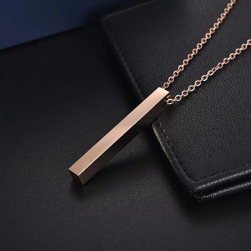 Stainless Steel Geometric Pendant Chain