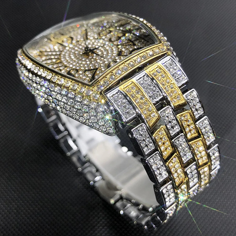 Watches Luxury Diamond Rose Gold Quartz Watch
