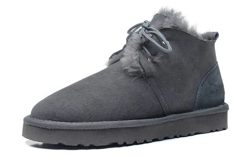 Sheepskin Leather Natural Fur Snow Boots