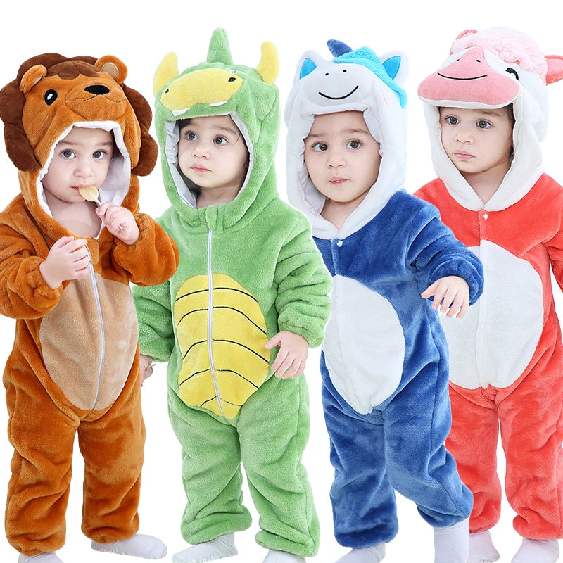 Baby Strampler Winter Kigurumi Löwe Kostüm