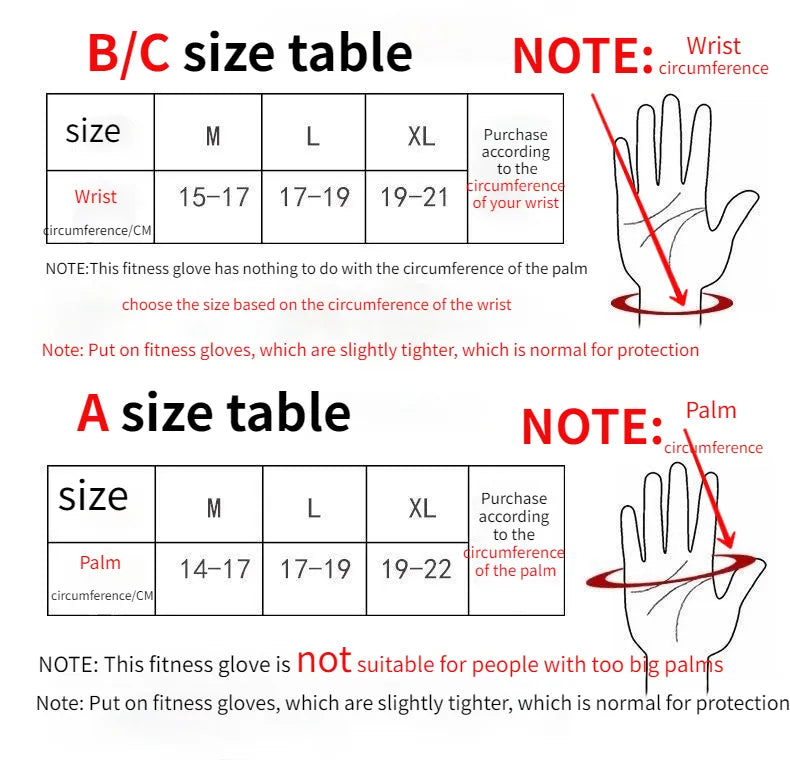 Gym Hand Wrist Palm Protector Gloves