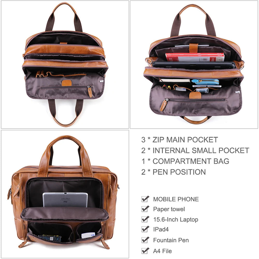 Bolsa de negocios para viajes de gran capacidad para computadora portátil de 17 "