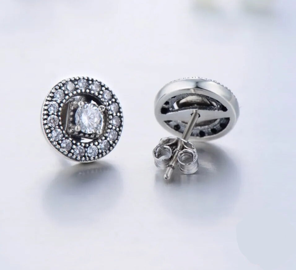 Sterling Silver Vintage Stud Earring