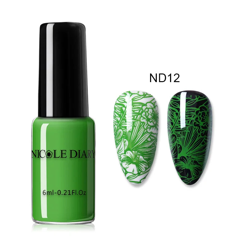 Nail Art Stamping Polish Colorful Decoration