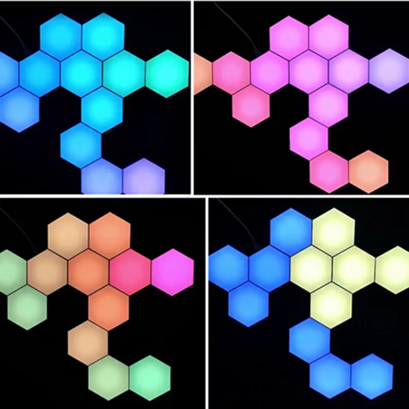 Touch-Controlled Hexagon Quantum Wall Lamp