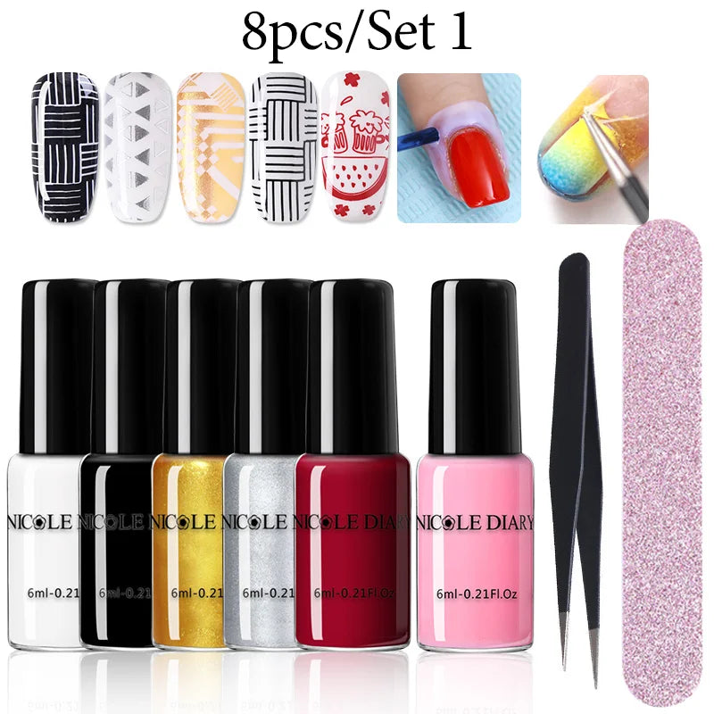 Nail Art Stamping Polish Colorful Decoration