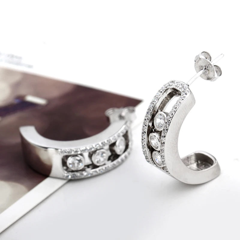 Auténtica joyería de pendientes de plata de ley 925.