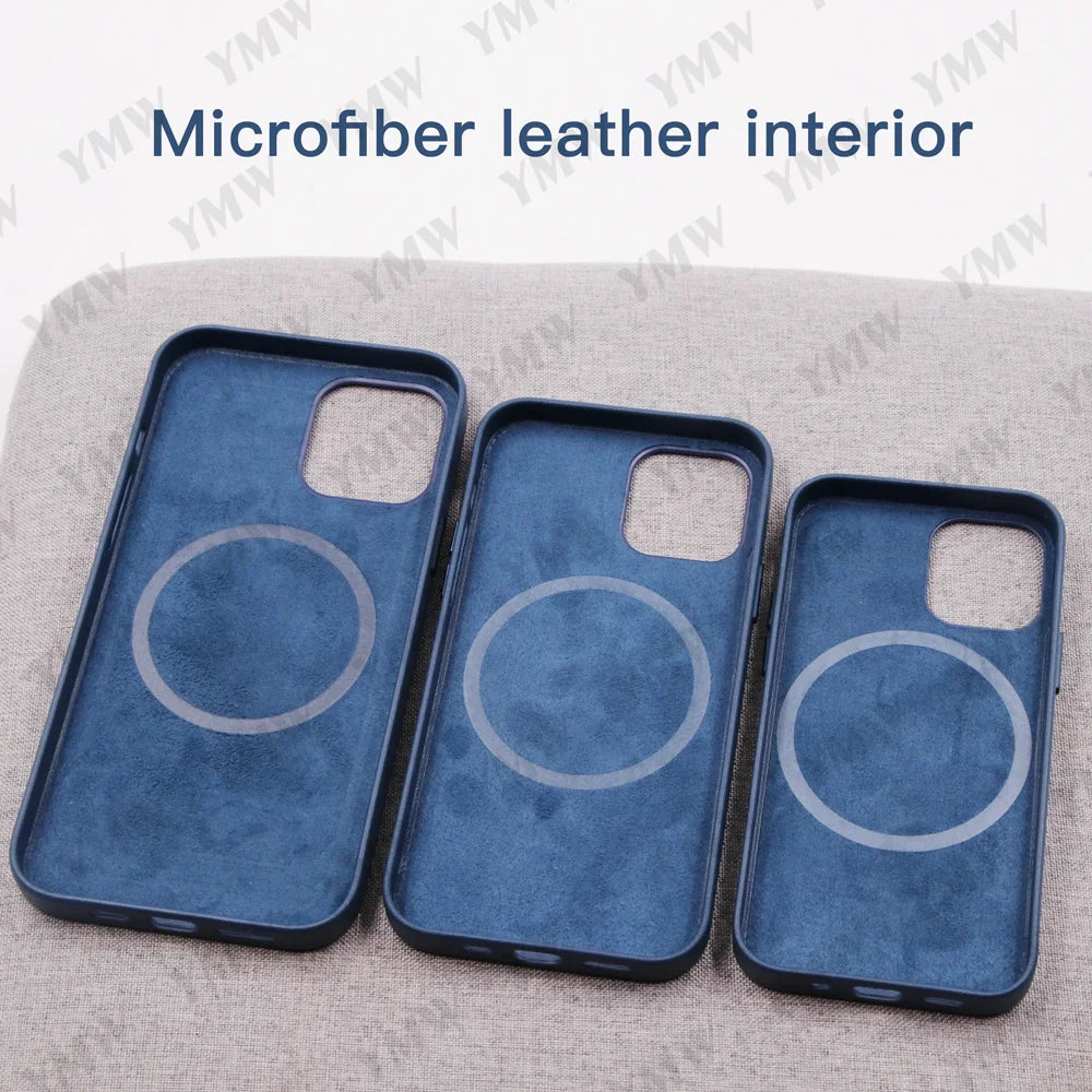 Leather Luxury Business Cow Magnet Phone Cases