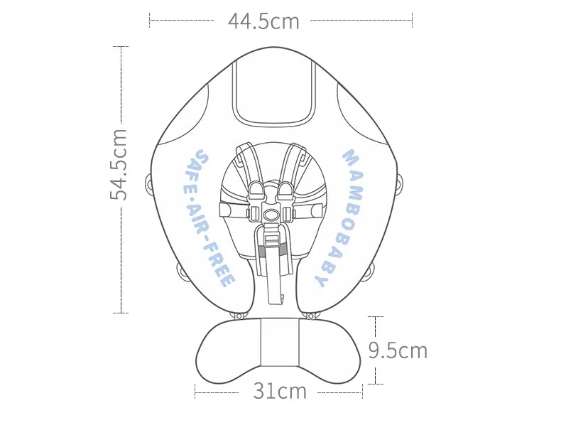 Toddler Non-Inflatable Buoy Swim Trainer Lying