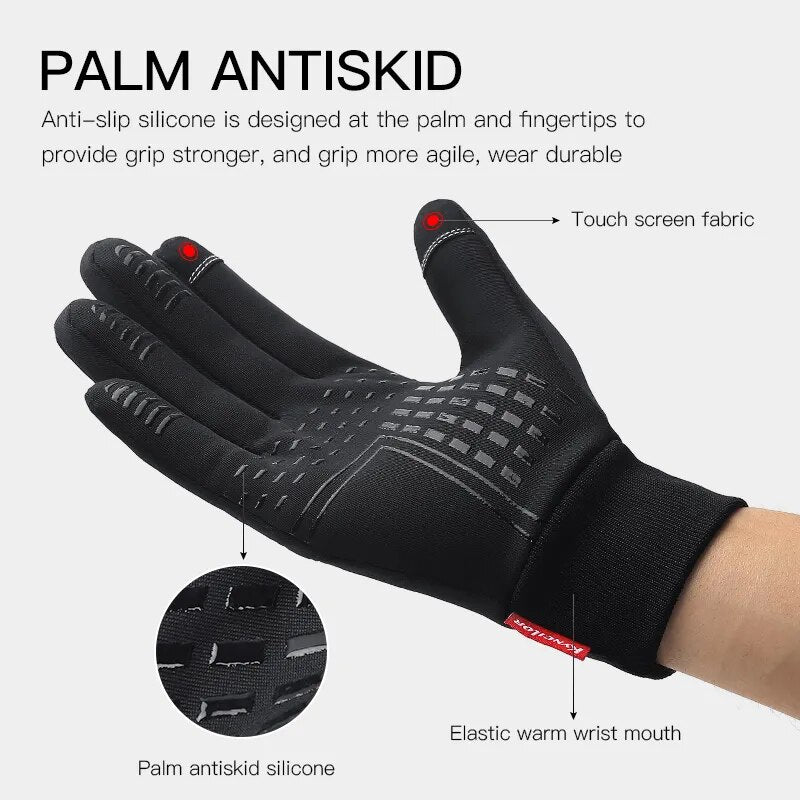 Winter Touch Screen Sport Gloves Windproof Thermal Anti-slip