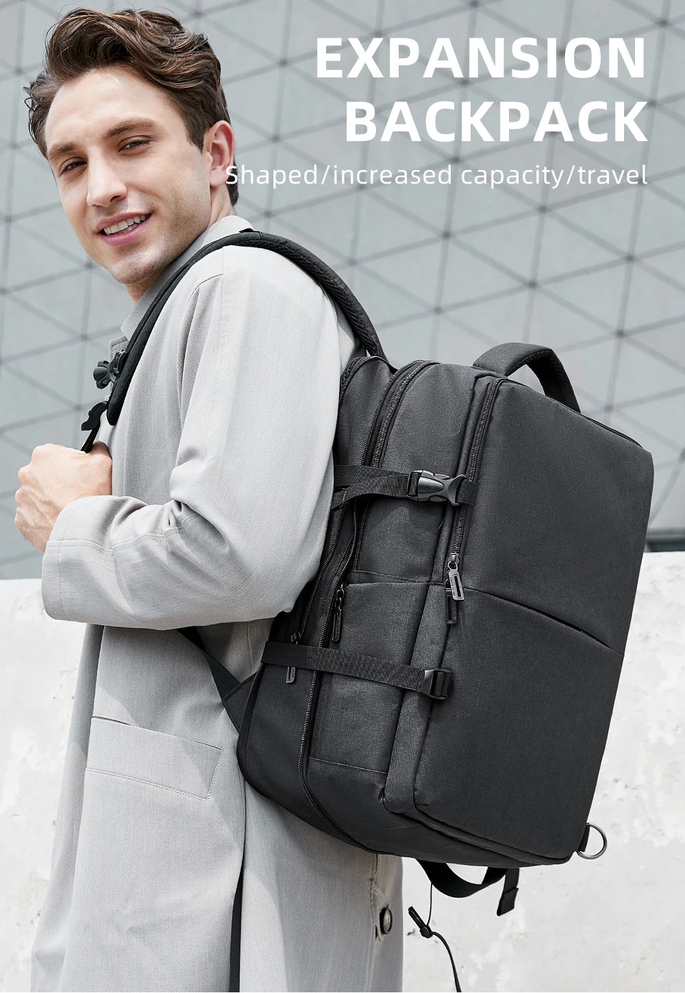 Mochila para portátil de 15,6 pulgadas con carga USB