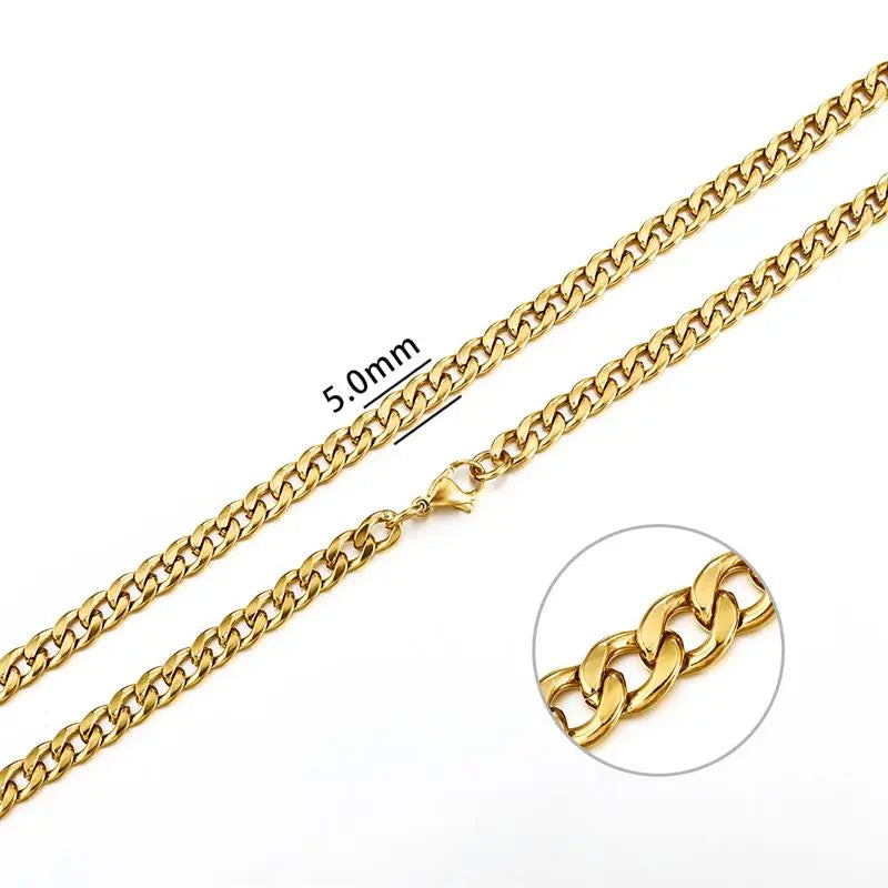 Collar de cadena de cuerda de acero inoxidable