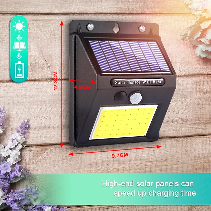 Outdoor Solar Motion Sensor Wall Light