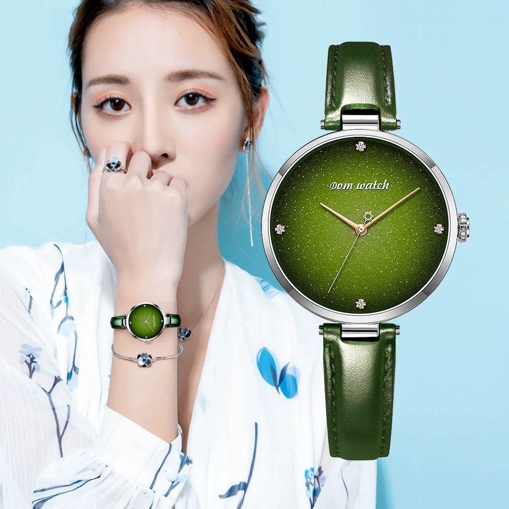 Relojes de pulsera verdes elegantes