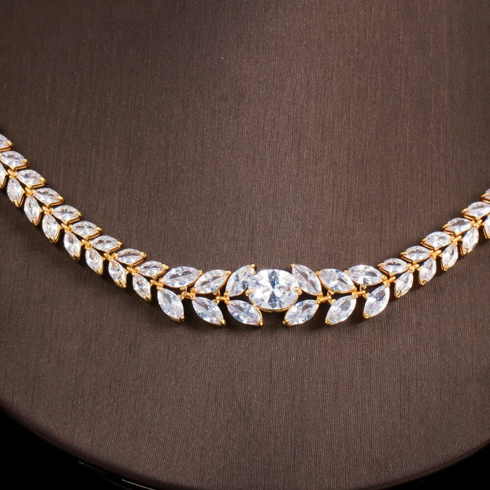 Cubic Zirconia Engagement Necklace