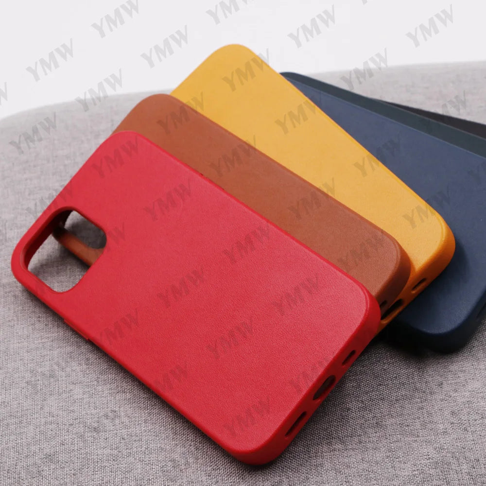 Leather Luxury Business Cow Magnet Phone Cases