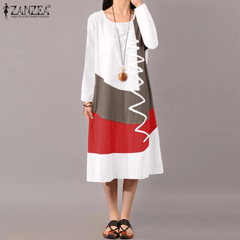 Patchwork Sundress Summer Maxi Dress