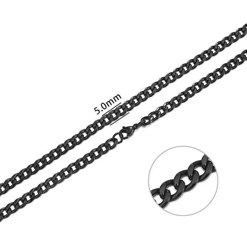 Collar de cadena de cuerda de acero inoxidable