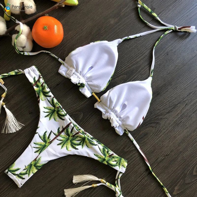 Mini Halter Bathing Brazilian Swimsuit Thong Bikini Set