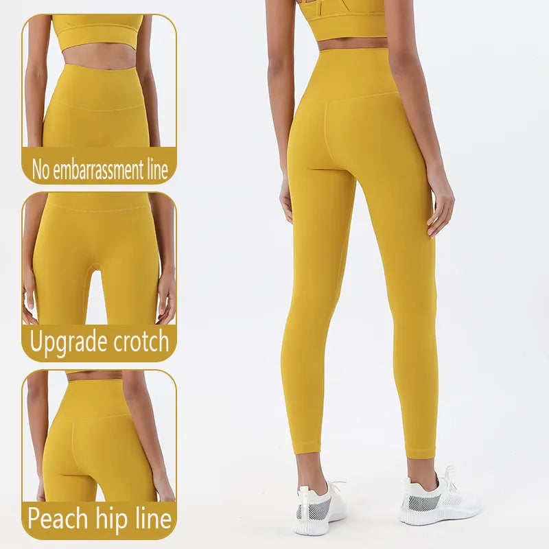 Soft Naked-Feel High Waist Yoga Fitness Pants