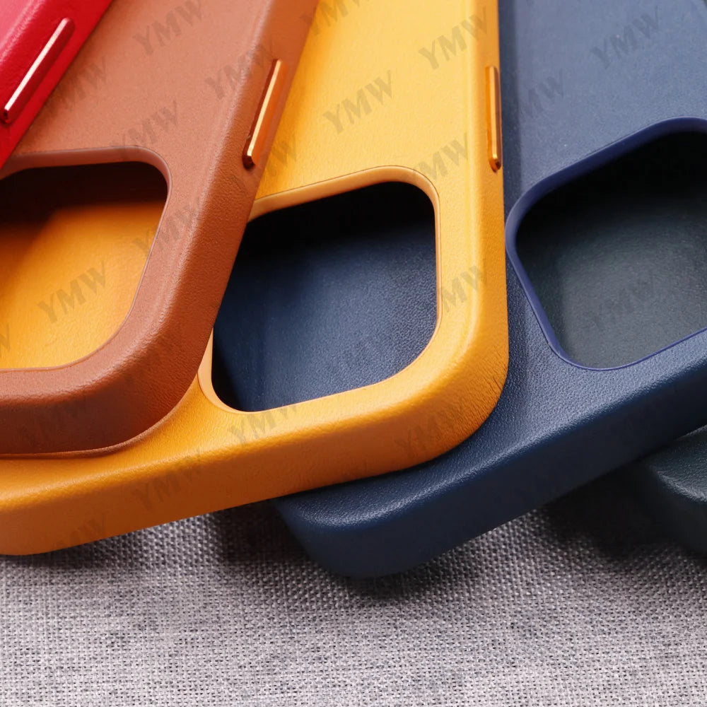 Leather Luxury Business Cow Magnet Phone Cases