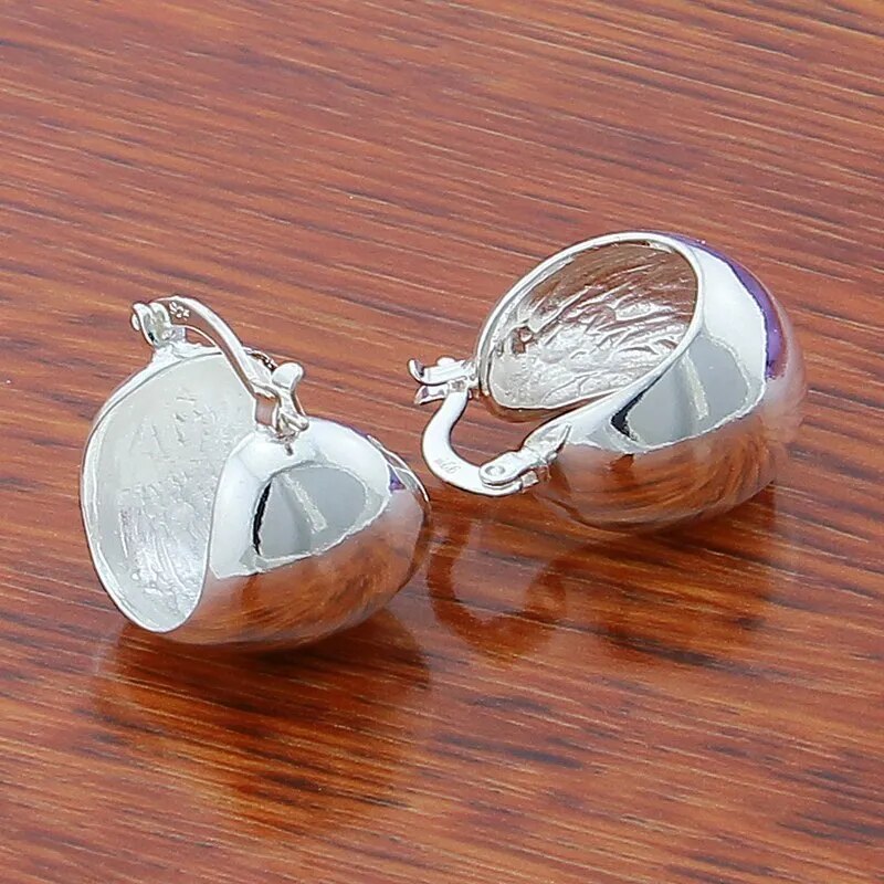 Sterling Silver Circle Round Hoop Earring