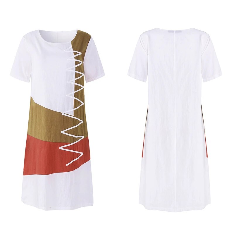 Patchwork Sundress Summer Maxi Dress