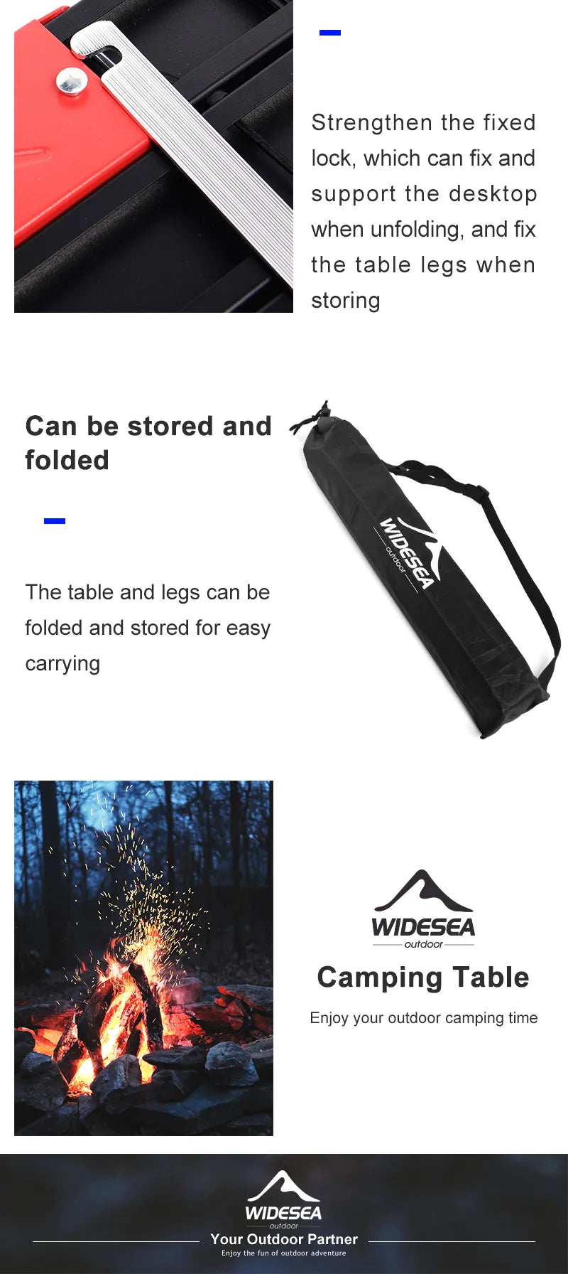 Widesea Mini Foldable Table Ultra-Light Outdoor Companion
