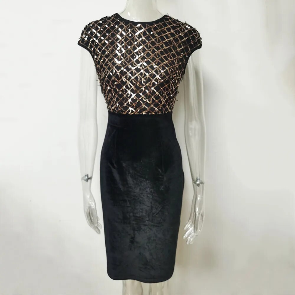 Sequin Office Summer Dress