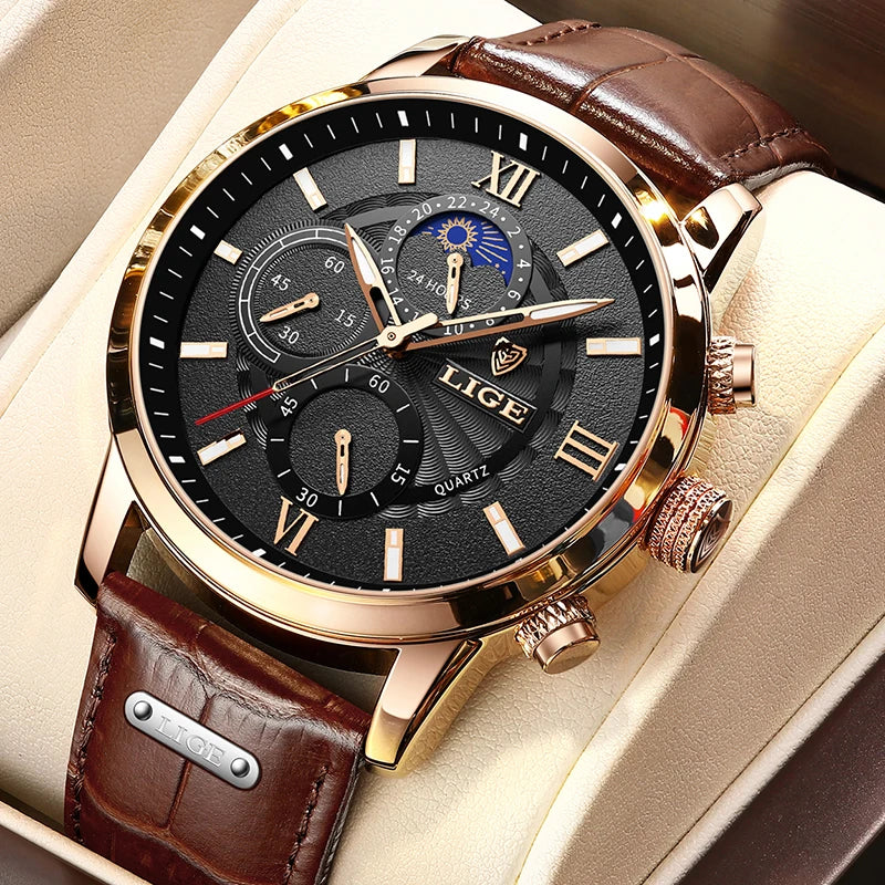 Reloj de Pulsera Reloj de Cuero Deportes Impermeable