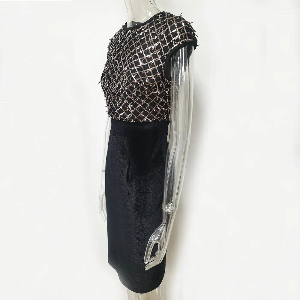 Sequin Office Summer Dress