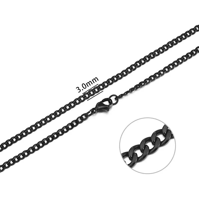 Collar de cadena de cuerda de acero inoxidable
