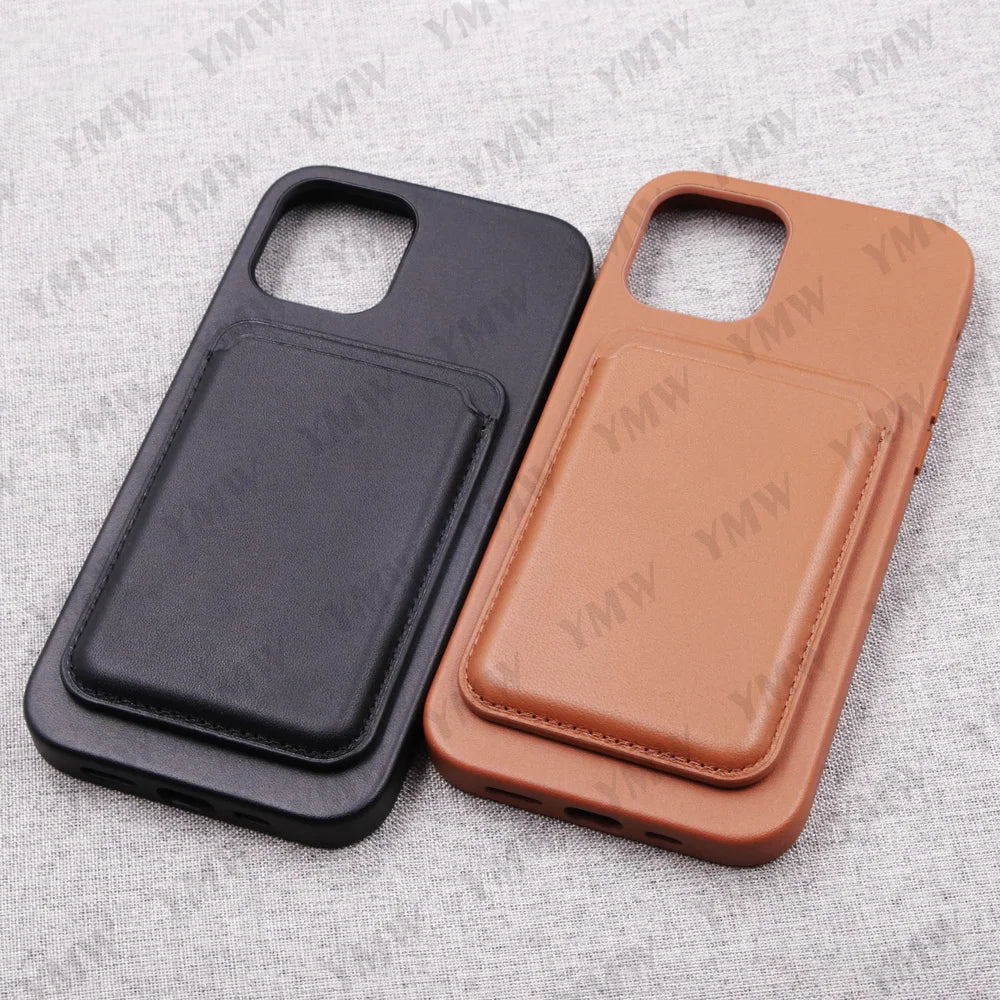 Leather Luxury Business Cow Magnet Phone Cases