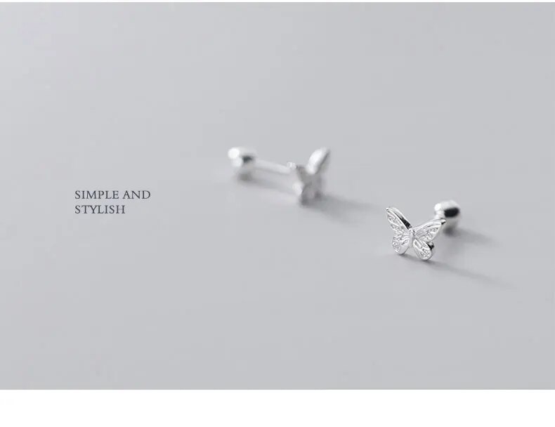 925 Sterling Silver Butterfly Earrings