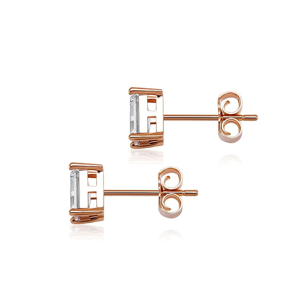 2-4mm Baguette Earrings