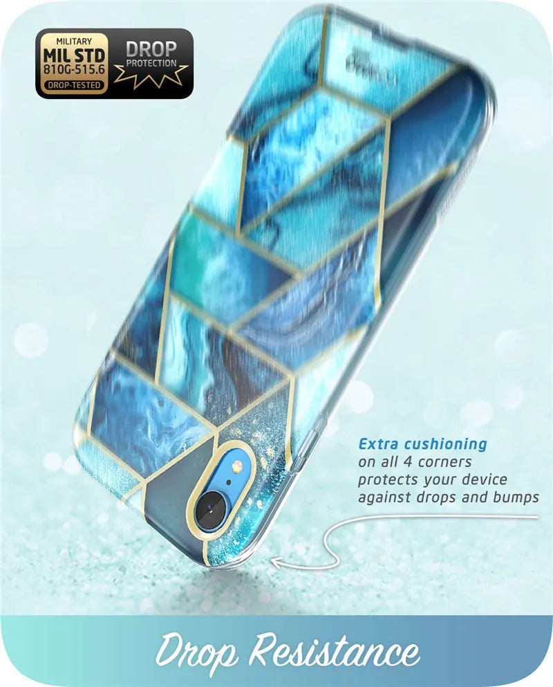 Estuche protector de mármol con brillo de cuerpo completo de 6.1"