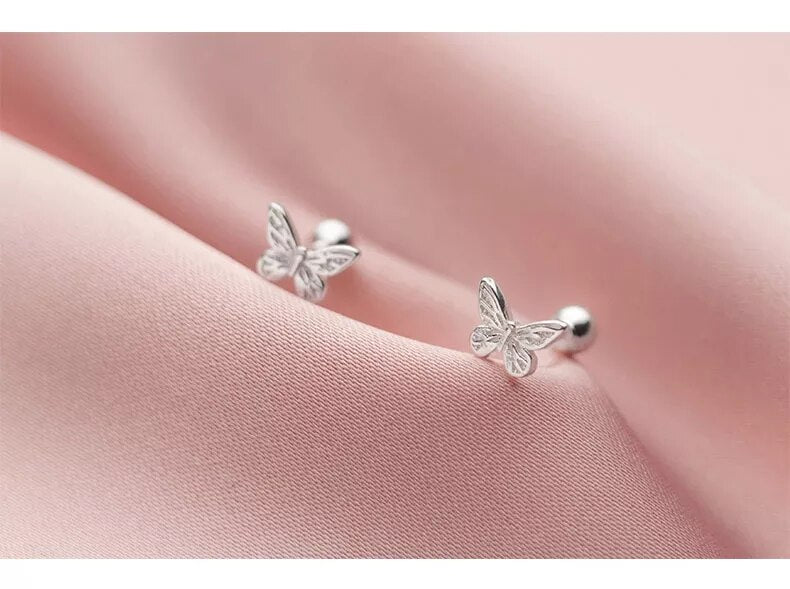 925 Sterling Silver Butterfly Earrings
