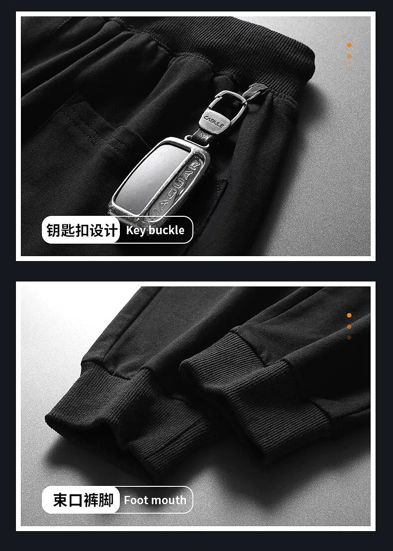 Elastic Waist Casual Cotton Track Sweatpants