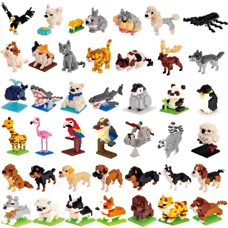 Dog Cat Bird Moose Wolf Panda Macaw Toys