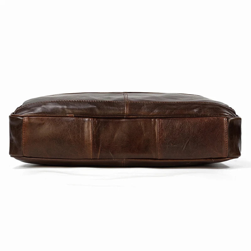 Bolso bandolera de cuero de vaca de negocios