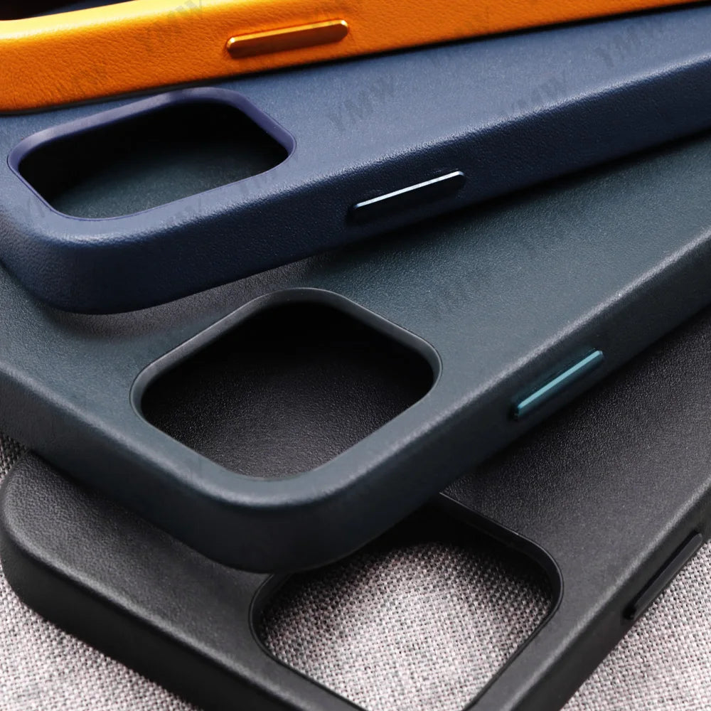 Leather Luxury Business Cow Magnet Phone Cases