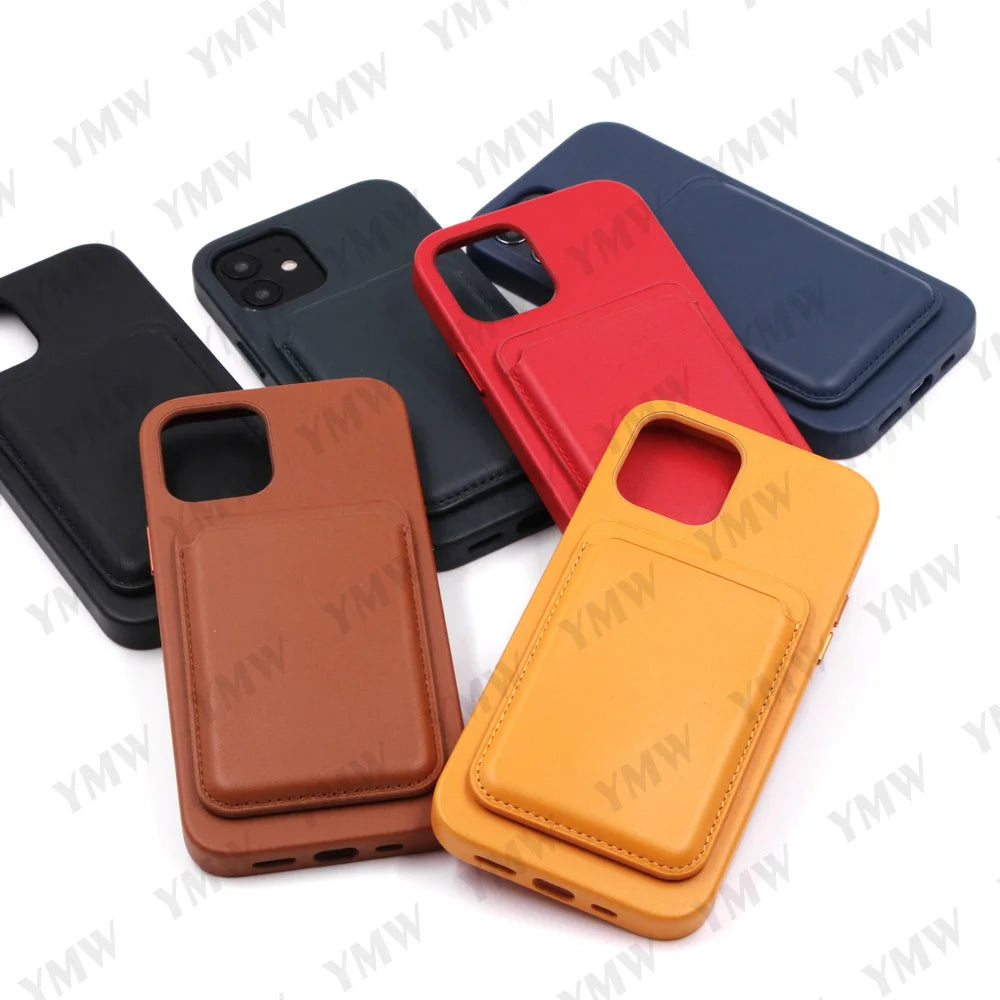 Leather Luxury Business Cow Magnet Phone Cases